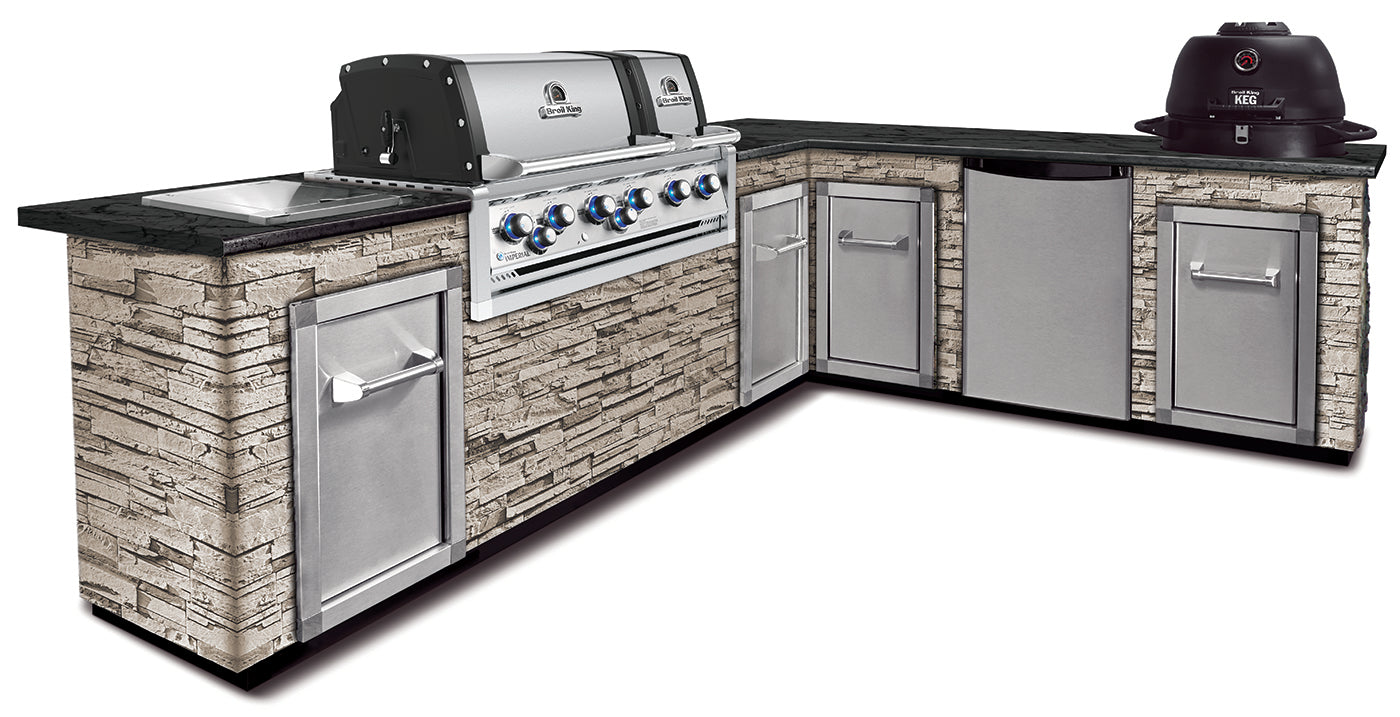 Belysning i grillkammer på Innebygd grill Imperial 690XL PRO 6 brennere dreiespidd - Broil King