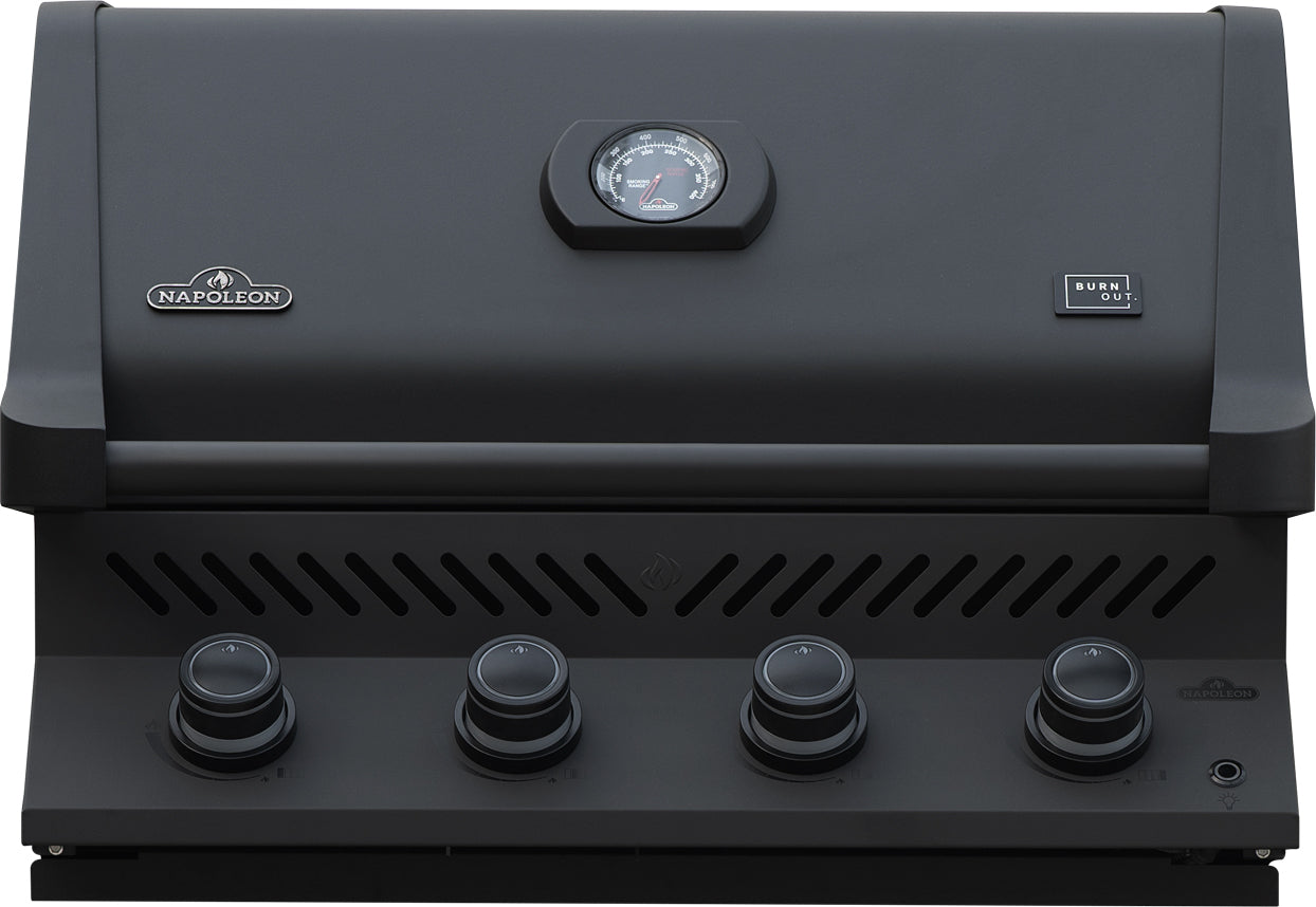 Innebygd grill Prestige 500 Shadow med Sizzle Zone forfra
