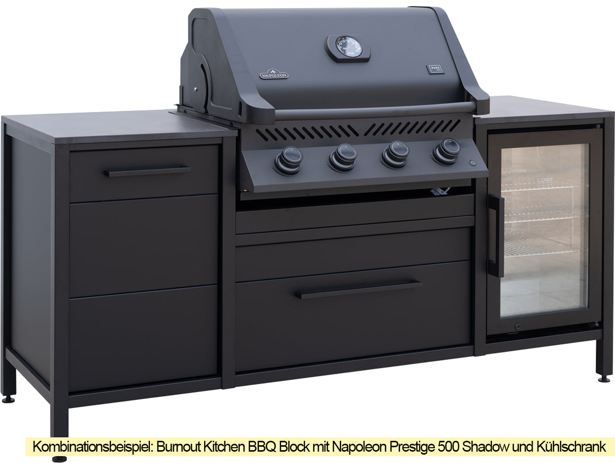 LED-belysning på knapper på Innebygd grill Prestige 500 Shadow