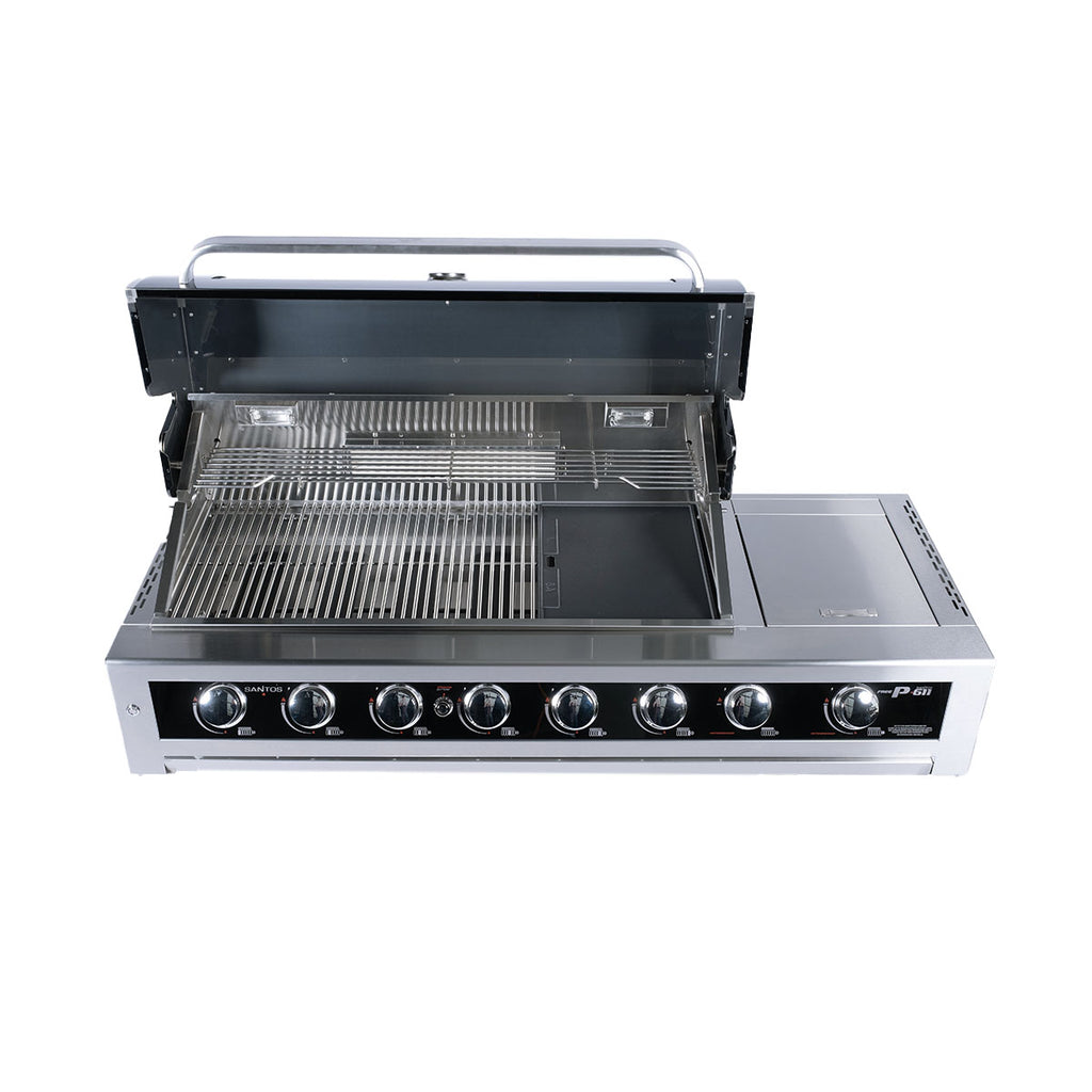 Montert Innebygd grill SANTOS Free P-611 med åpen lokk