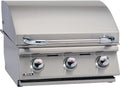 Innebygd plancha gassgrill 3 brennere rustfritt stål - BULL forfra