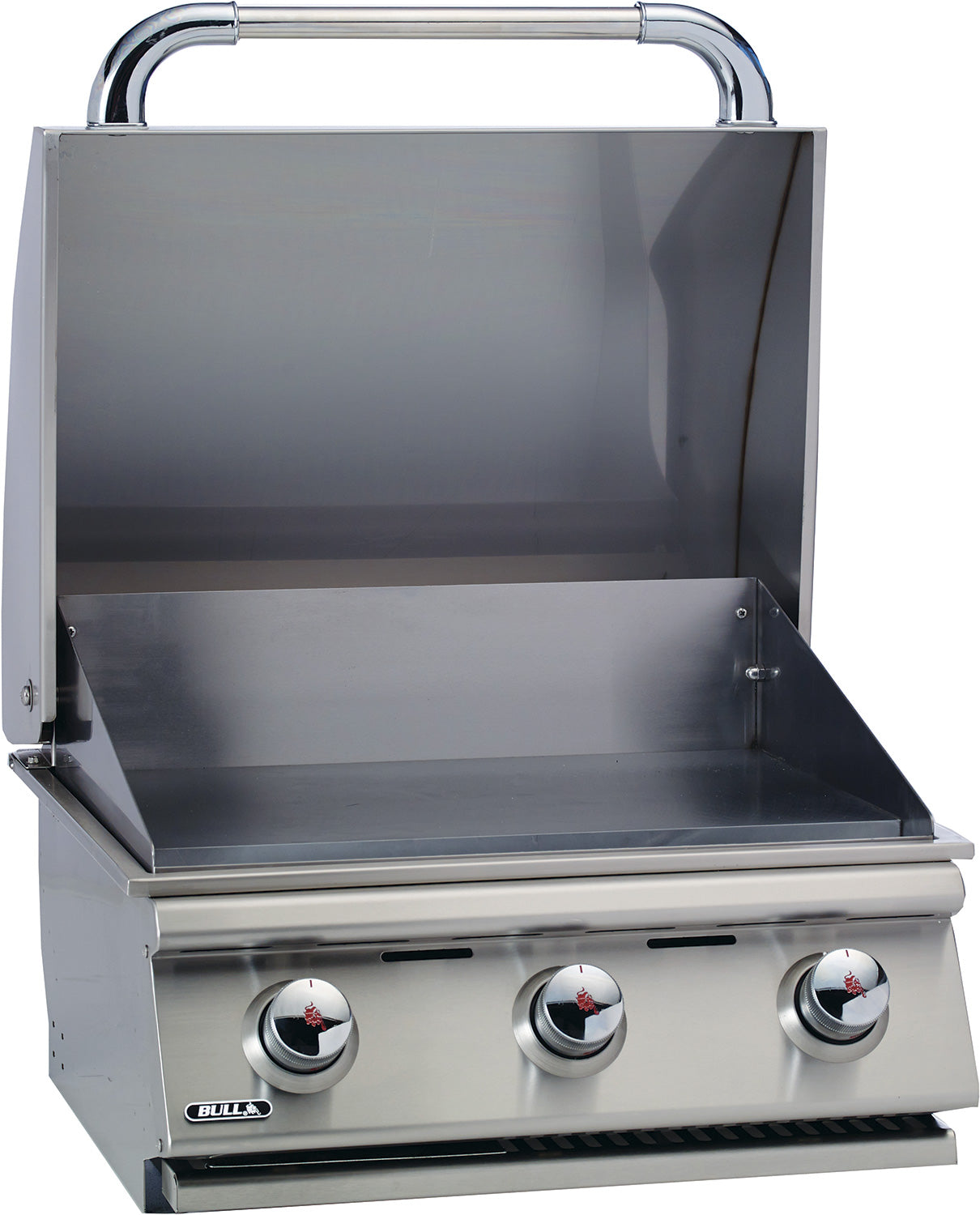 Innebygd plancha gassgrill 3 brennere rustfritt stål - BULL bakside og fettoppsamler