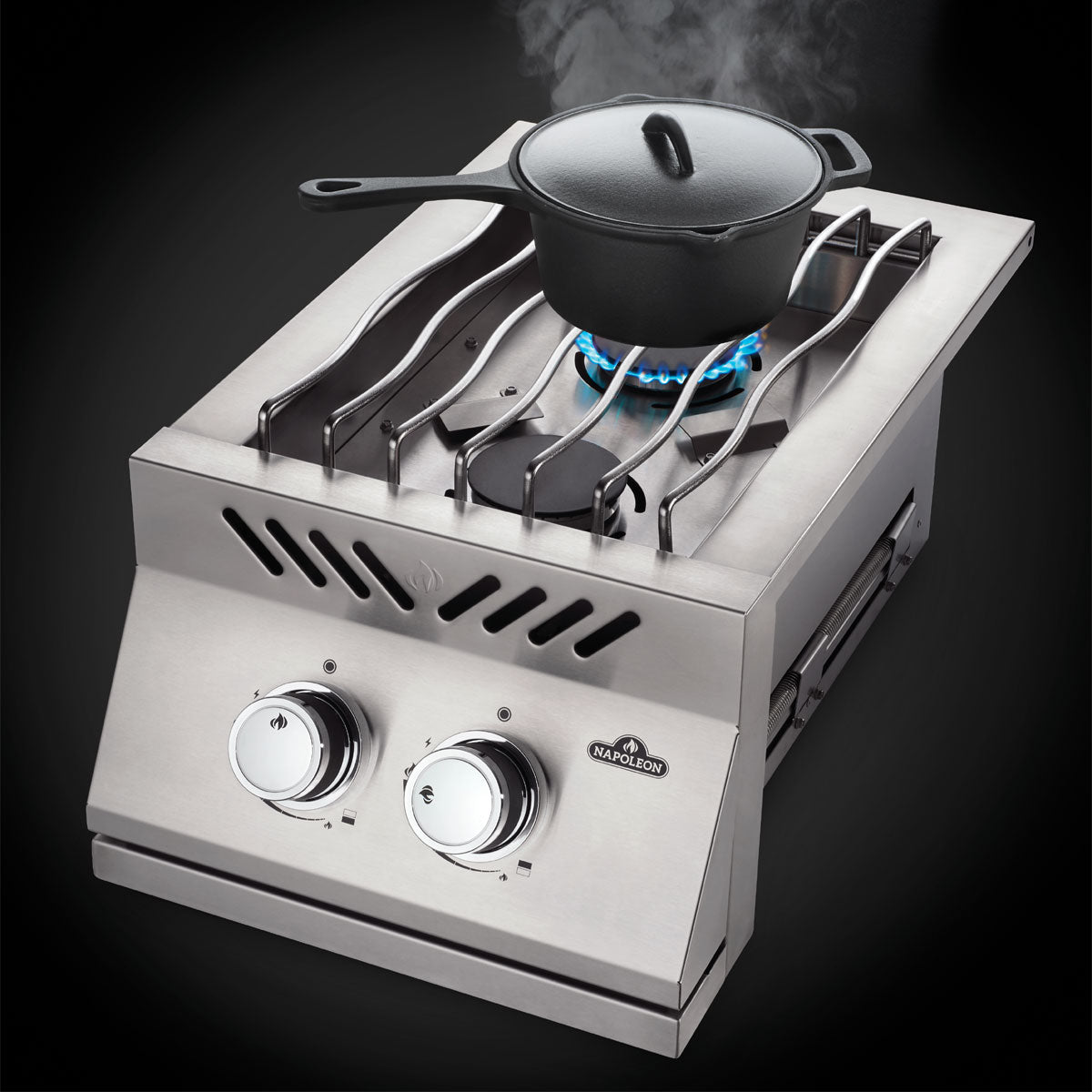 Detalj av Innebygd sidebrenner 500-serie 2 brennere - Napoleon