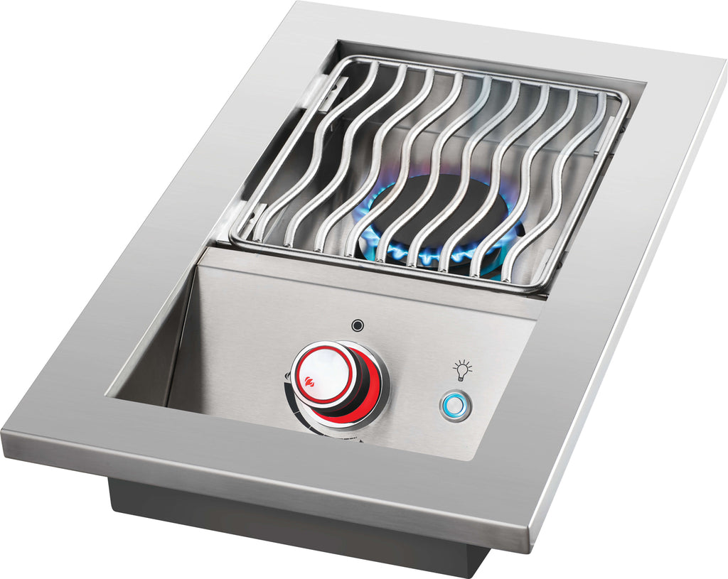 Nærbilde av 7,5 mm Wave grillrist på Innebygd sidebrenner 700-Series BIB10 Safety Glow - Napoleon