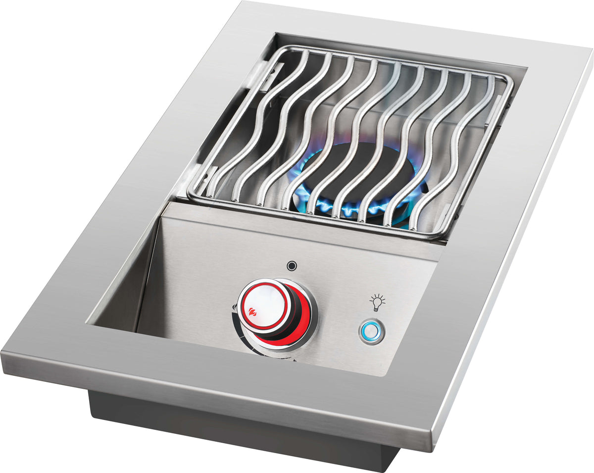 Nærbilde av 7,5 mm Wave grillrist på Innebygd sidebrenner 700-Series BIB10 Safety Glow - Napoleon