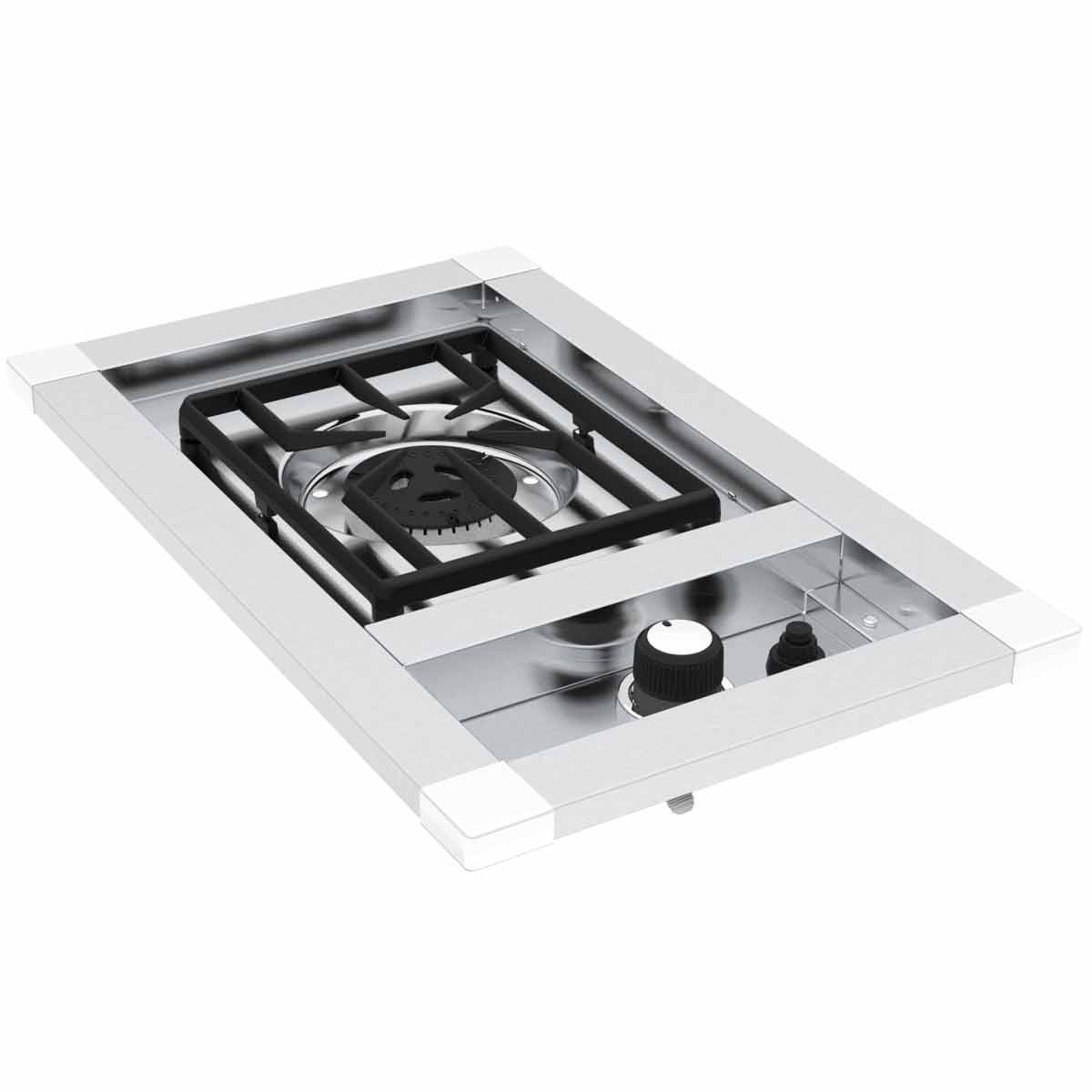 Innebygd sidebrenner S 100 for utekjøkken - Broil King detalj av gassventil