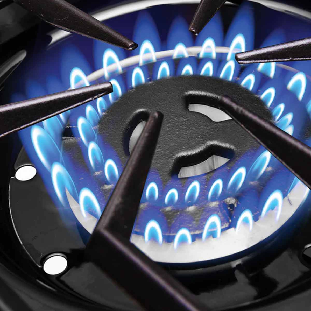 Innebygd sidebrenner S 100 kokeplate for utekjøkken Broil King nærbilde av gusseisenrist