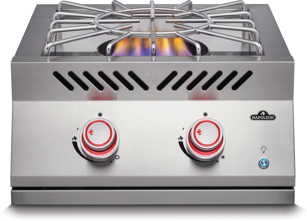 Detalj av Safety Glow dreiregler på Innebygd wokbrenner 700-Series BIB18 12 kW Napoleon