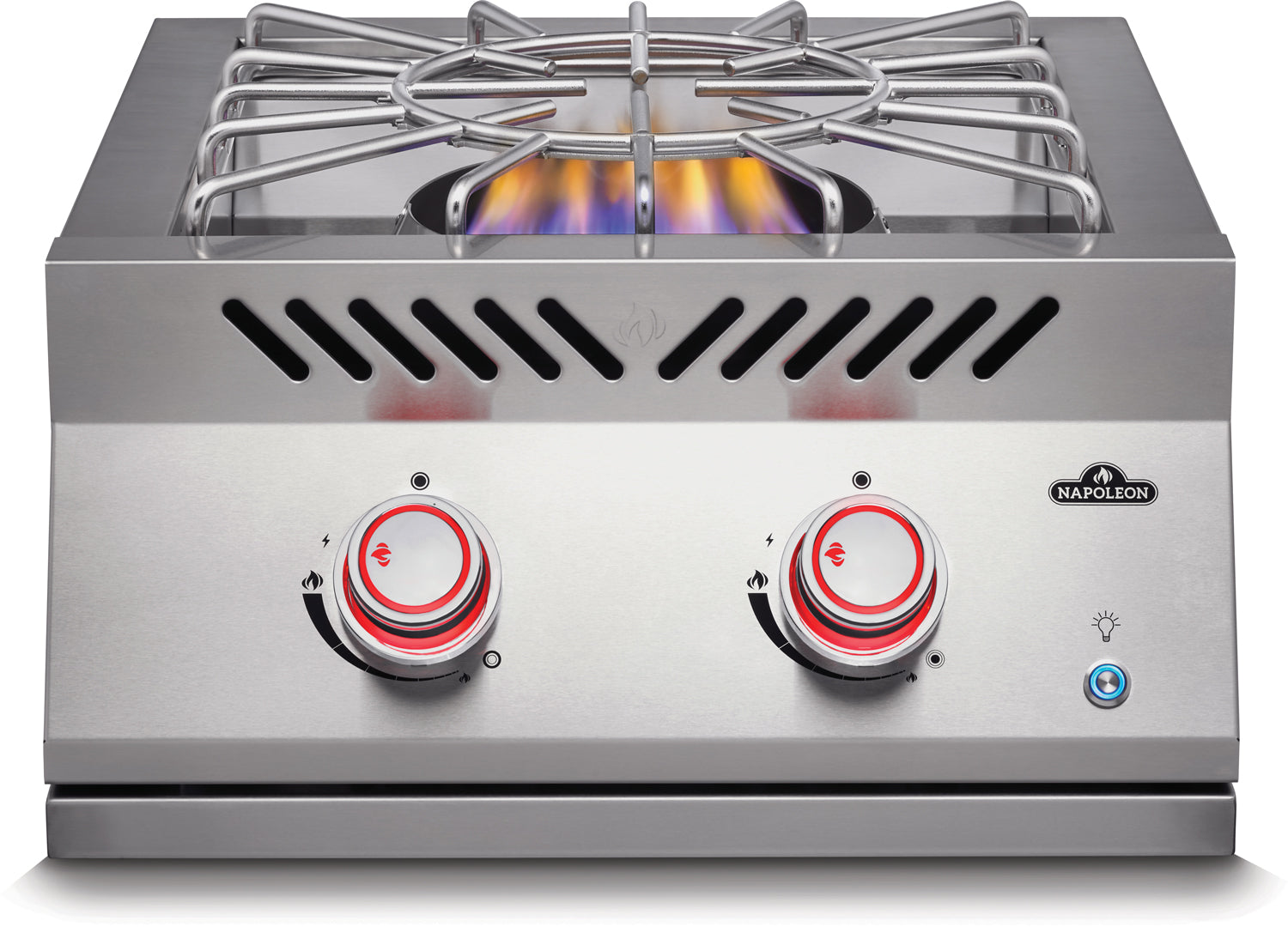 Detalj av Safety Glow dreiregler på Innebygd wokbrenner 700-Series BIB18 12 kW Napoleon