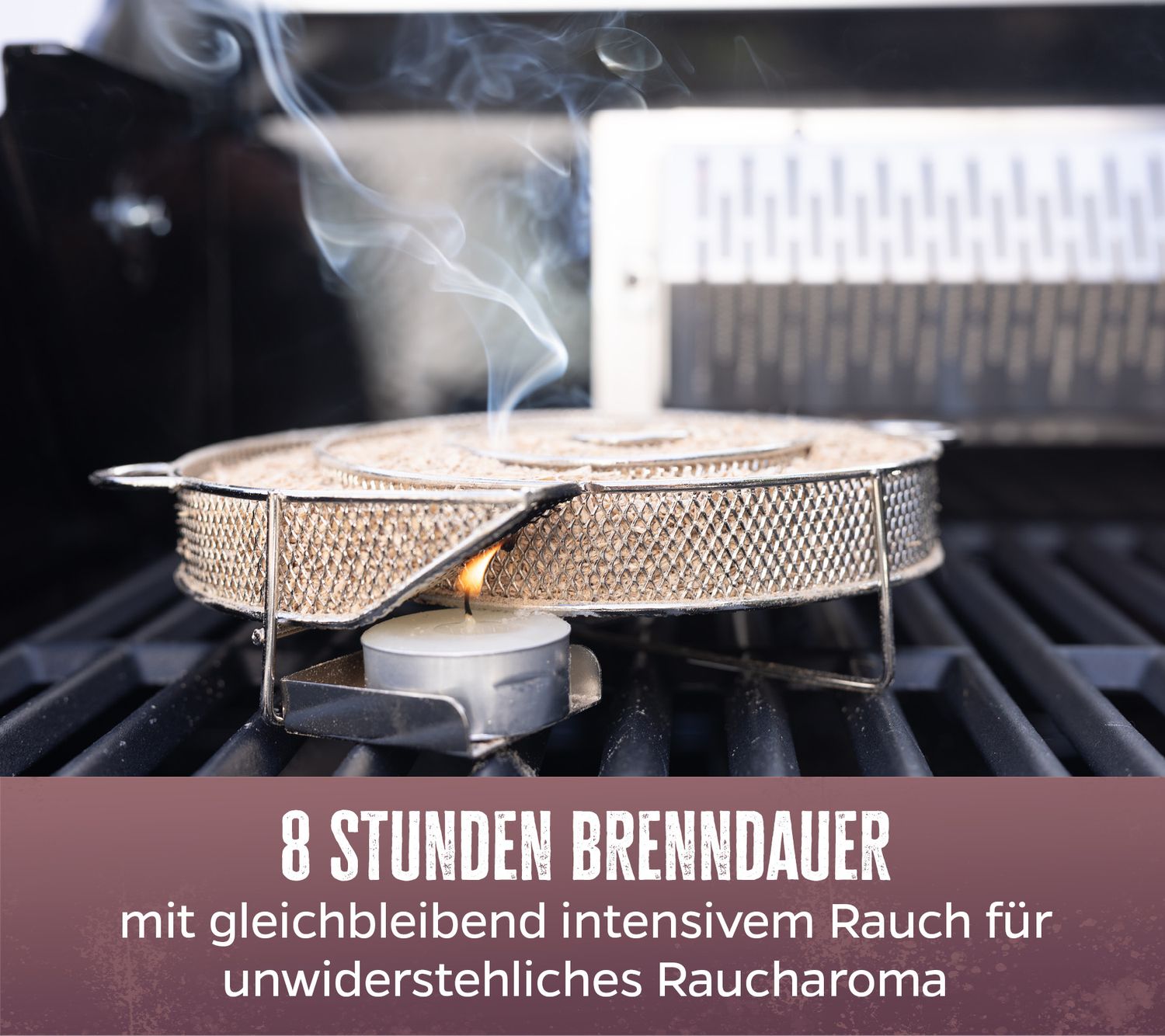 Kaldrøykgenerator rustfritt stål 19,5 cm montert