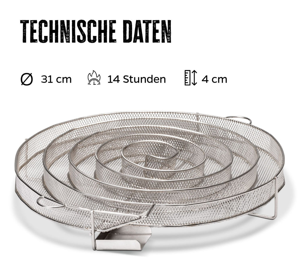 Kaldrøykgenerator XXL rustfritt stål 31 cm bakside