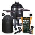 Keramisk grill AVANTGARDE.55 med stativ og sidebord forfra