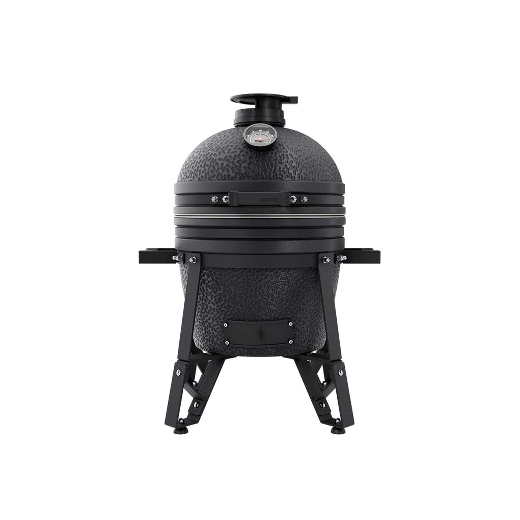 Detalj av keramisk grill BSTRD. Compact Complete Graphite 34 cm ventil