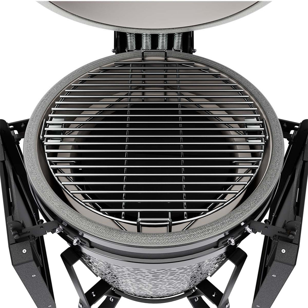 Nærbilde av temperaturkontroll på Keramisk grill BSTRD. Large Complete Gloss Graphite