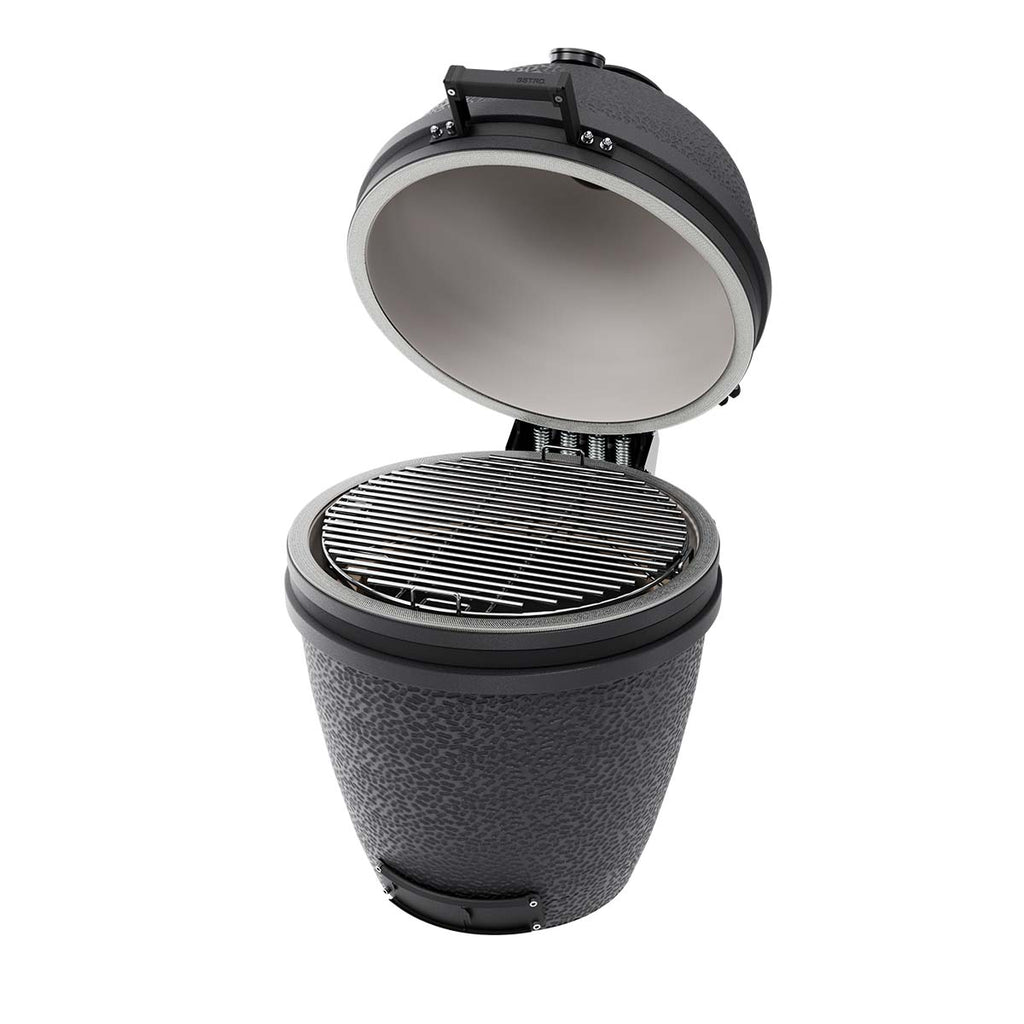 Keramisk grill BSTRD. Large Solo Graphite med åpent lokk