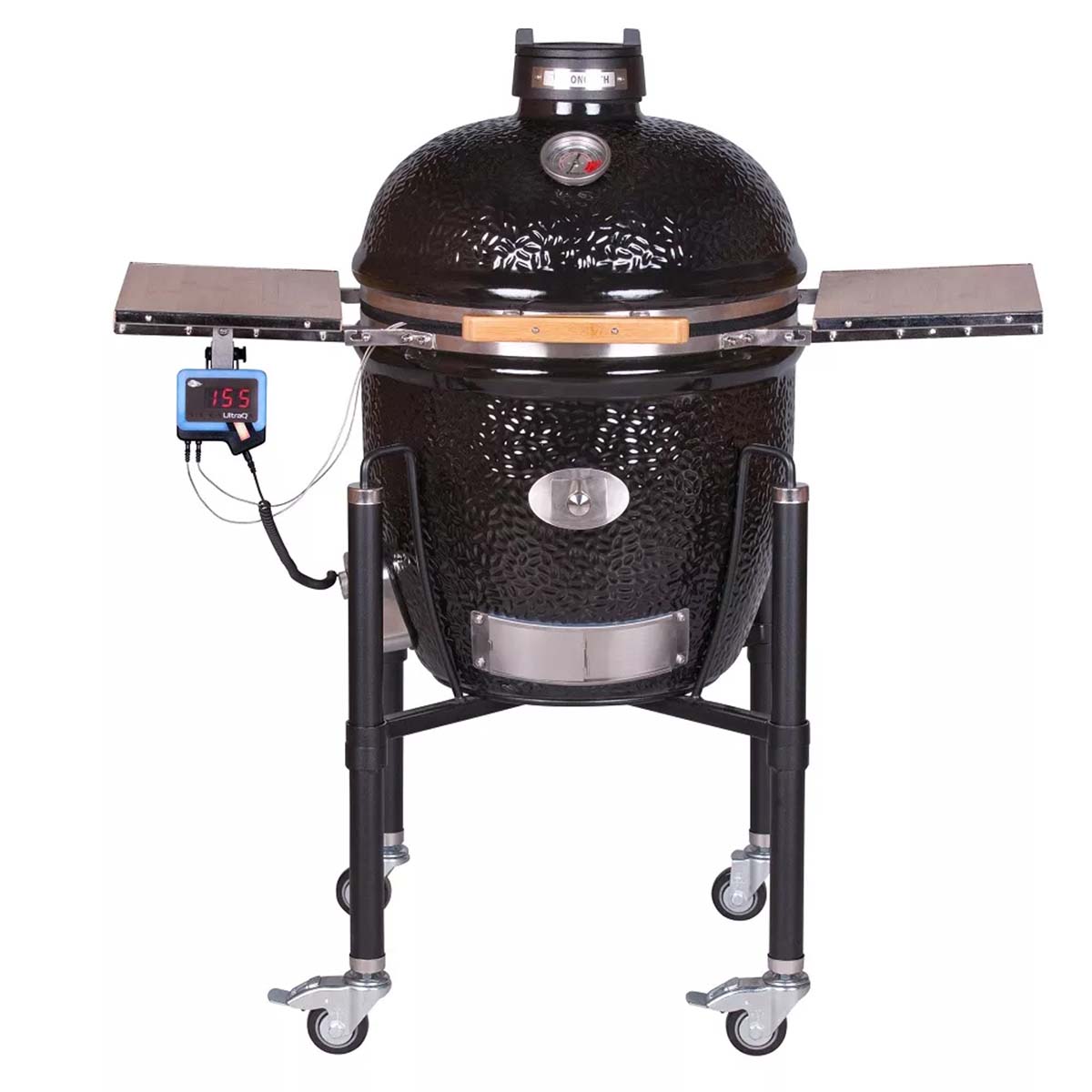 Keramisk grill Classic BBQ Guru Pro 2.0 med stativ svart forfra