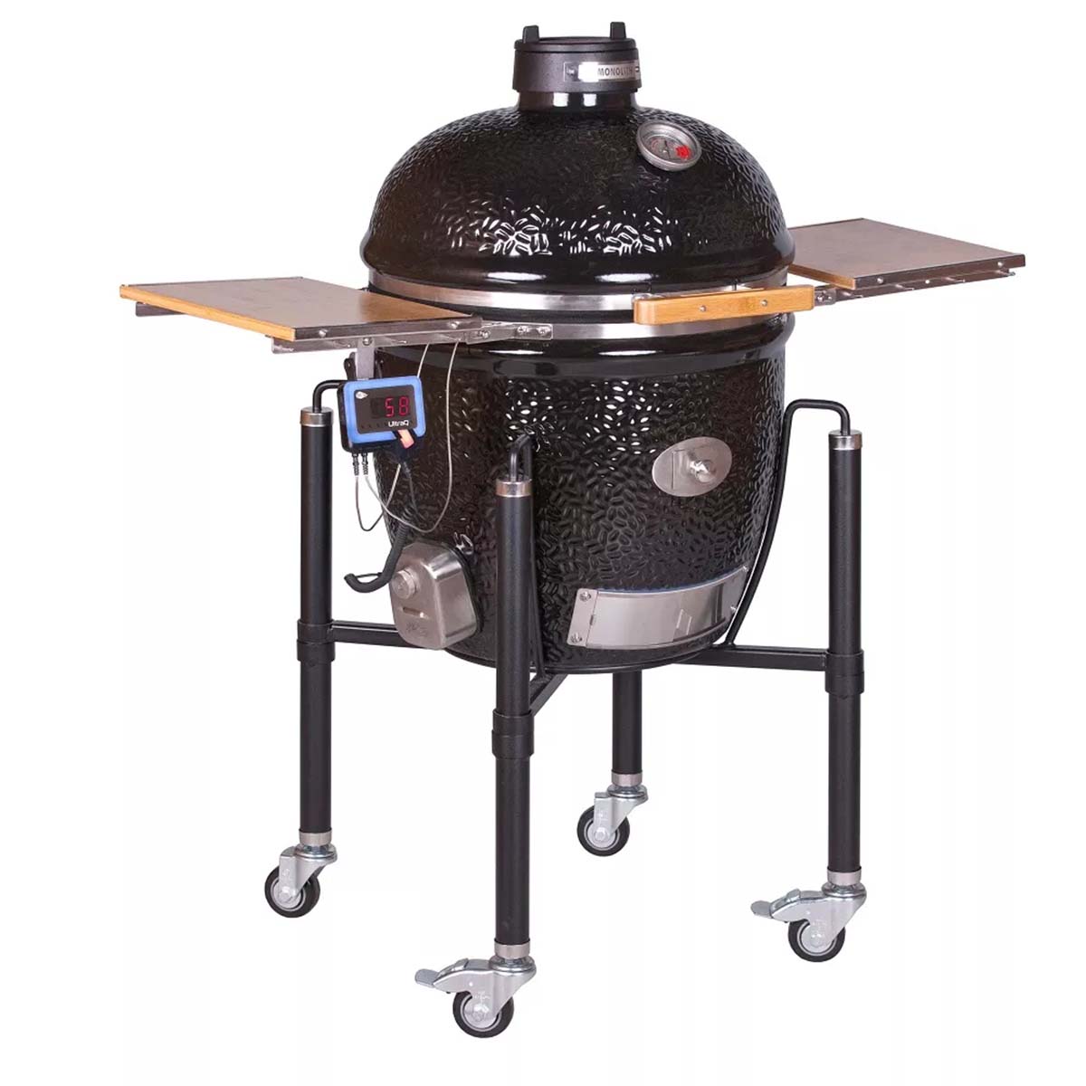 Keramisk grill Classic BBQ Guru Pro 2.0 med stativ svart bakside