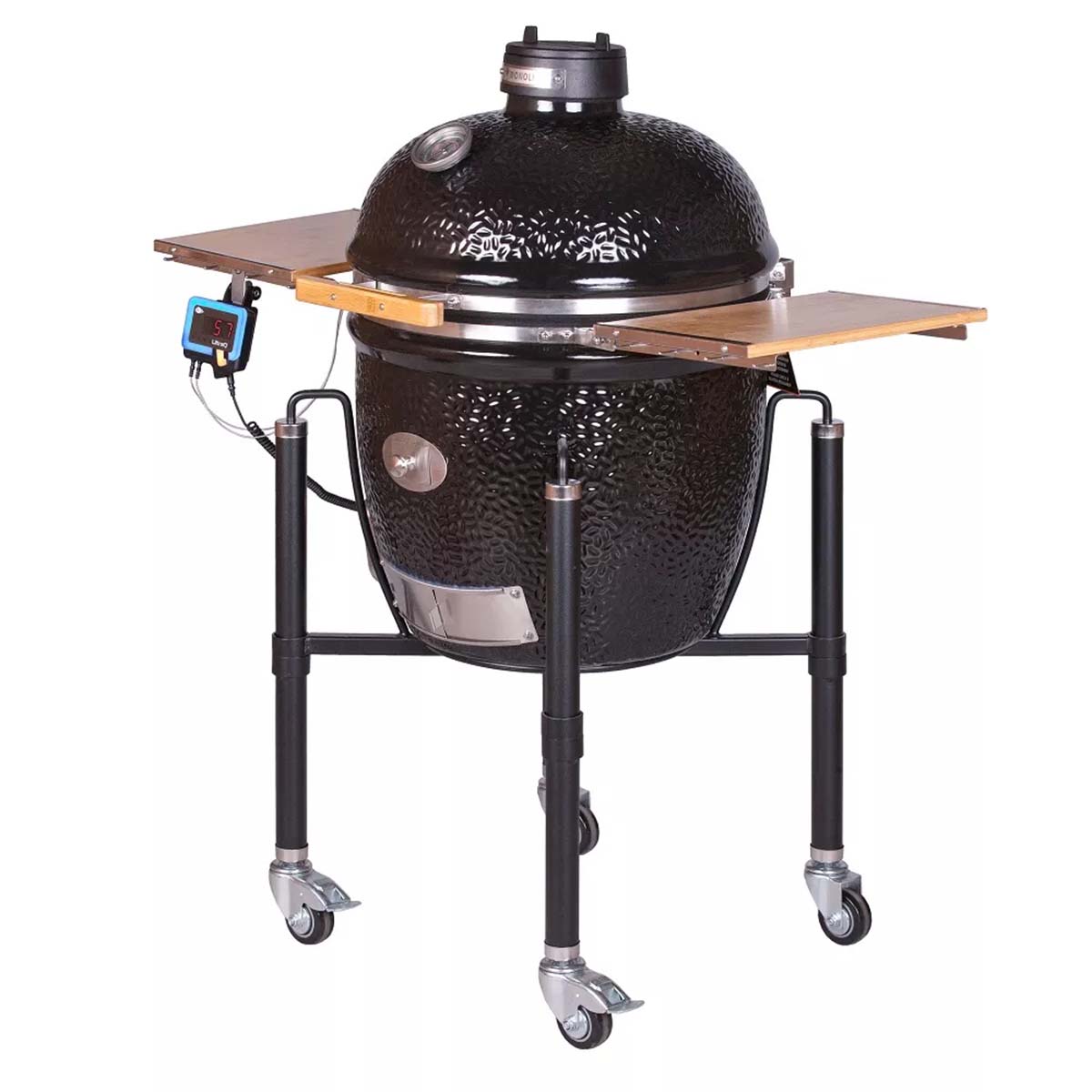 Detalj av Keramisk grill Classic BBQ Guru Pro 2.0 med stativ svart ventil