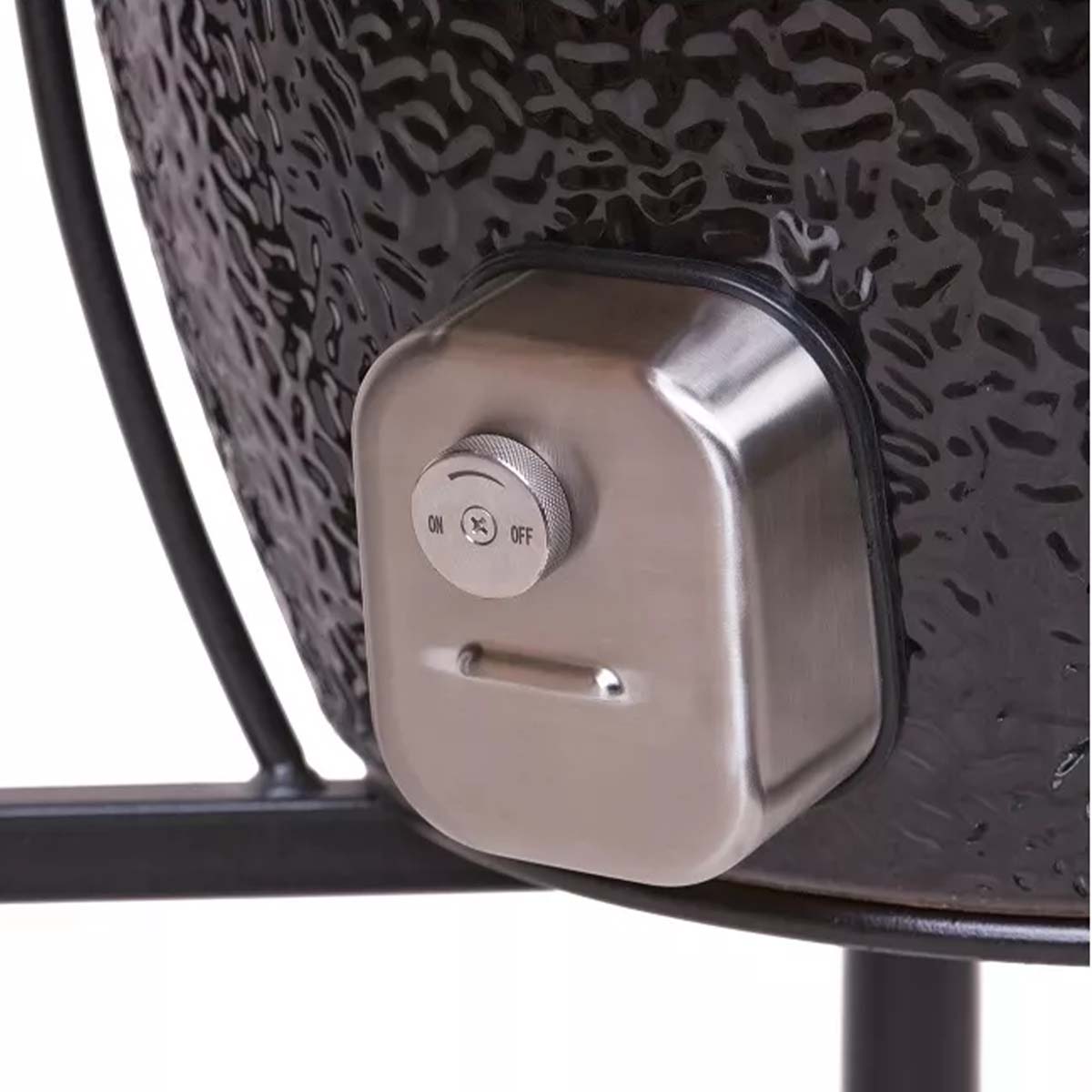 Nærbilde av Keramisk grill Classic BBQ Guru Pro 2.0 med stativ svart kontrollpanel