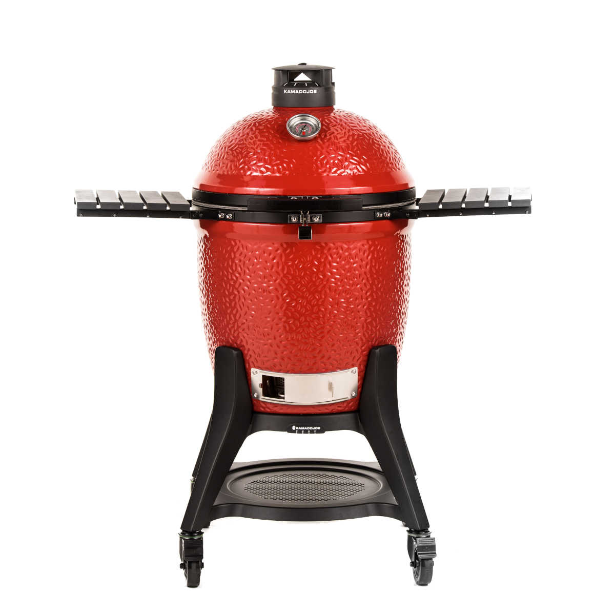Keramisk grill Classic III med tralle og sidebord 46 cm - Kamado Joe forfra