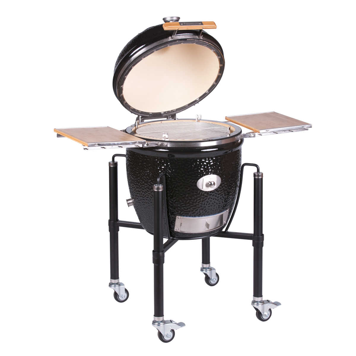 Montert keramisk grill Classic Pro 2.0 med stativ 46 cm svart - Monolith