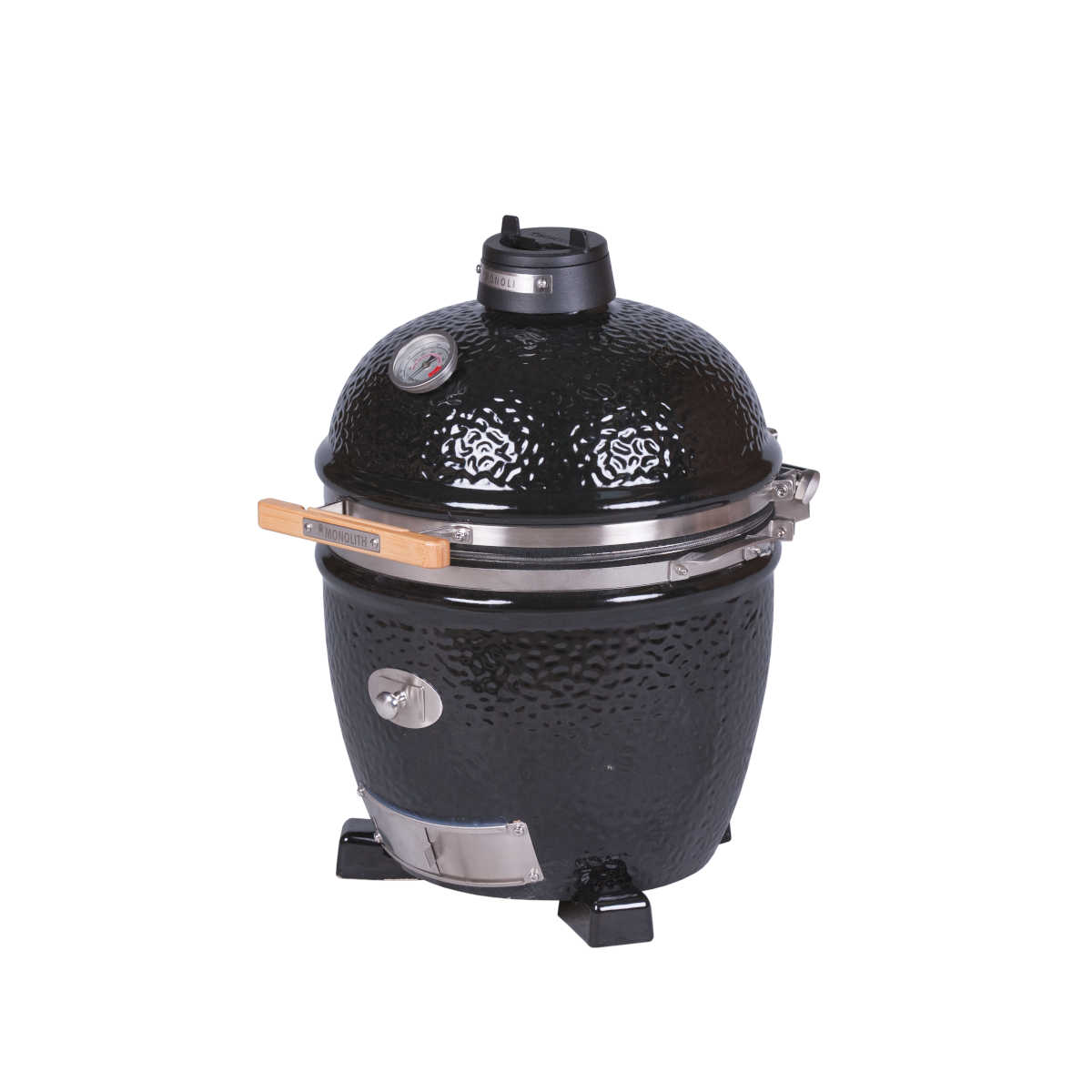 Nærbilde av støpejernsventiler på Keramisk grill Classic Pro 2.0 svart 46 cm - Monolith