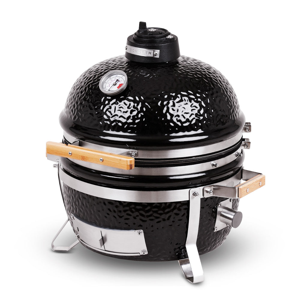 Keramisk grill ICON med stativ 33 cm rustfritt stål - Monolith forfra