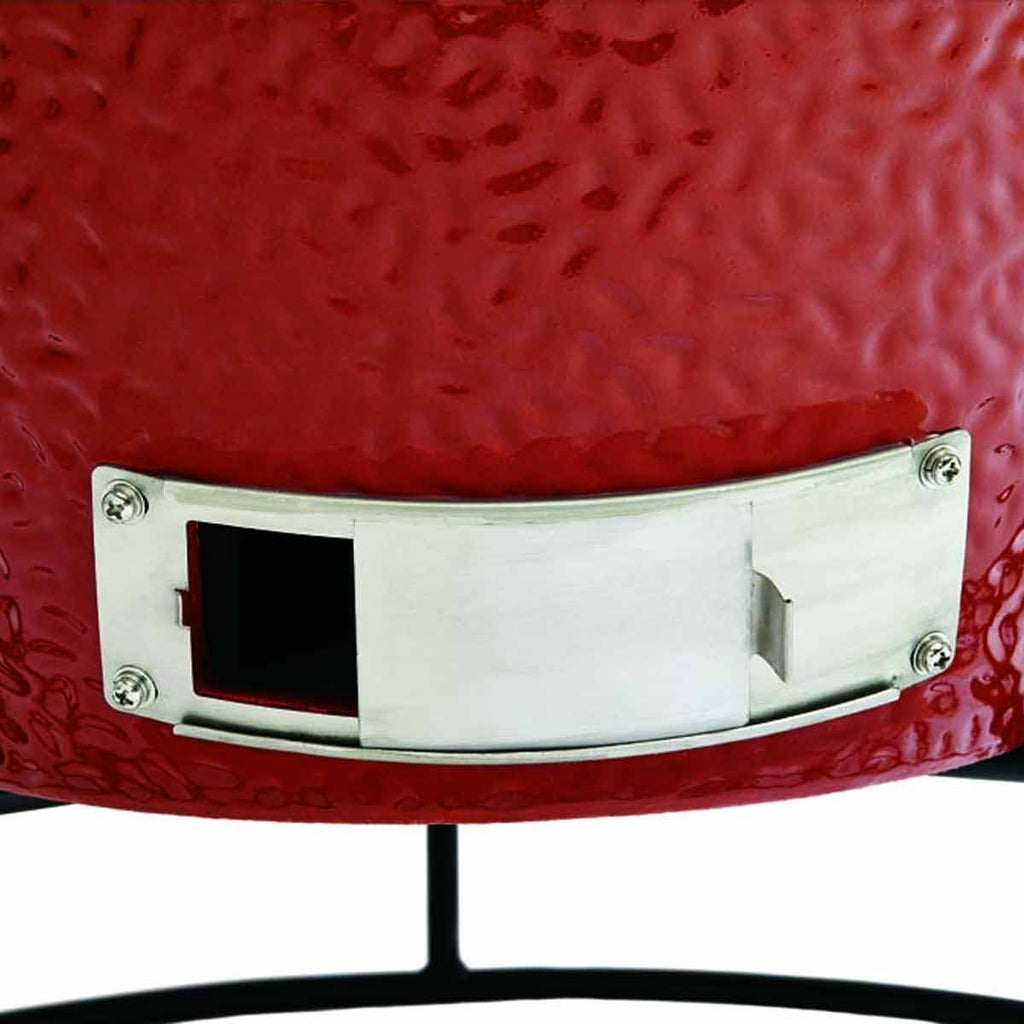 Edelstålrist med klaff på Keramisk grill Junior med stativ 34 cm - Kamado Joe