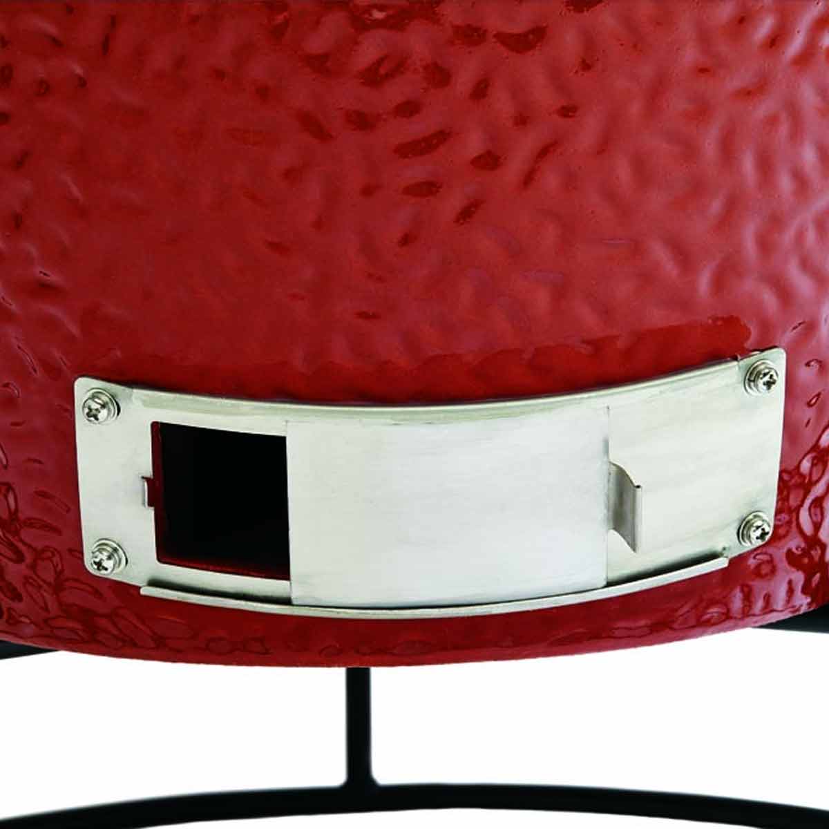 Edelstålrist med klaff på Keramisk grill Junior med stativ 34 cm - Kamado Joe