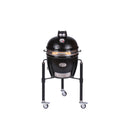 Keramisk grill Junior Pro 2.0 med stativ svart forfra
