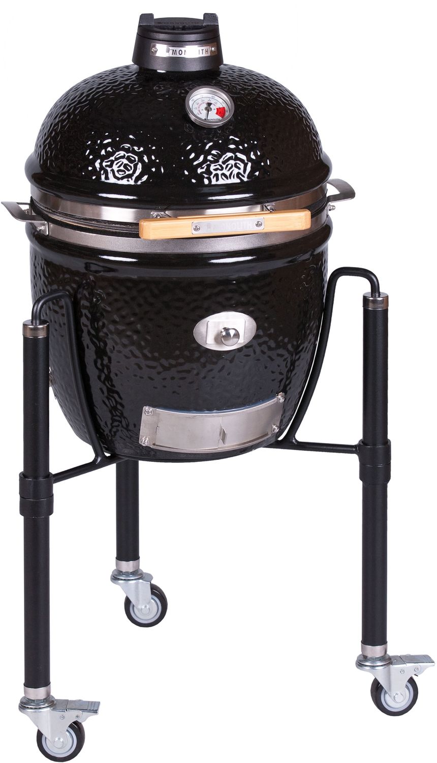 Keramisk grill Junior PRO 2.0 svart med stativ 33 cm med åpent lokk