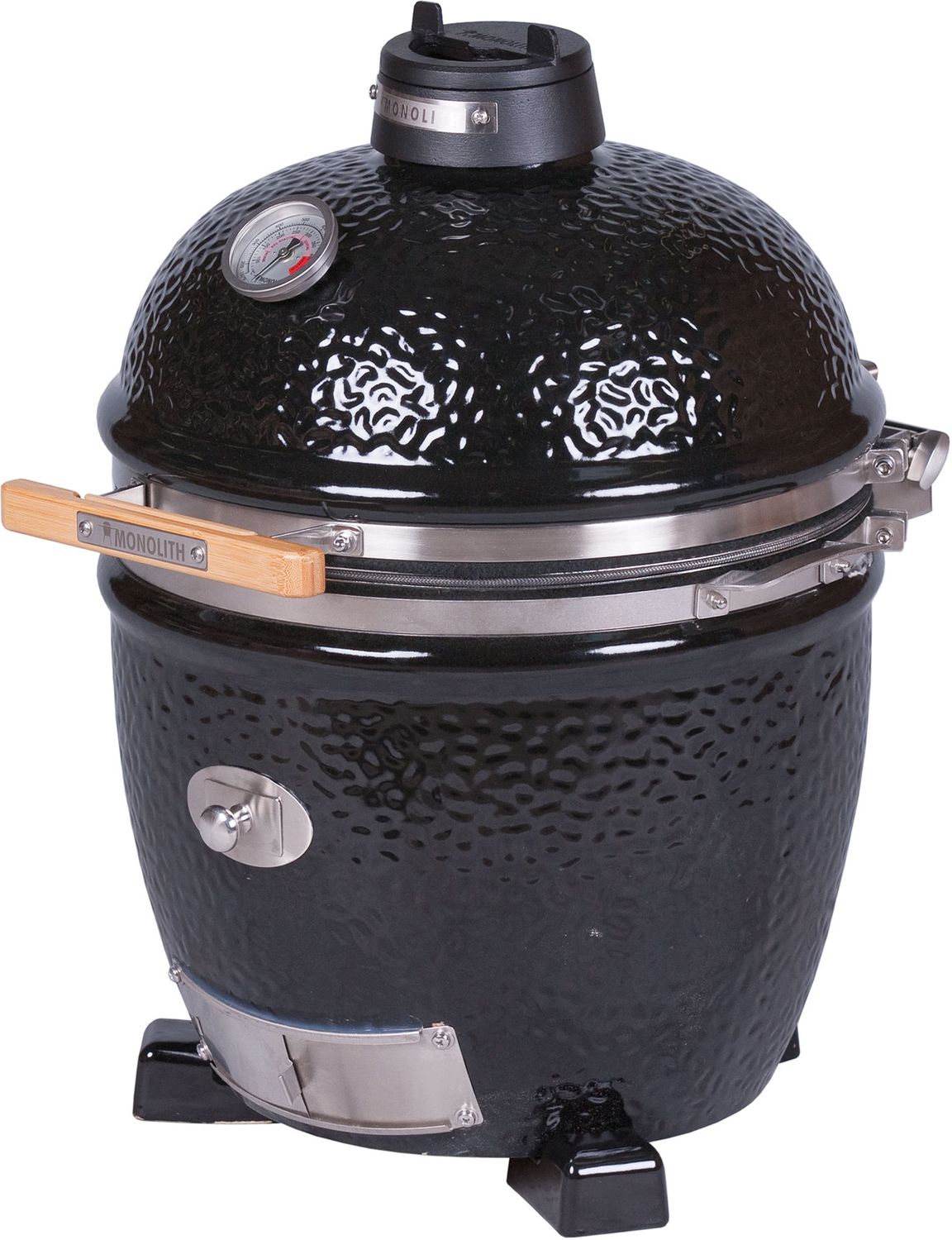 Detalj av lokk og termometer på Keramisk grill Junior PRO 2.0 svart uten stativ 33 cm