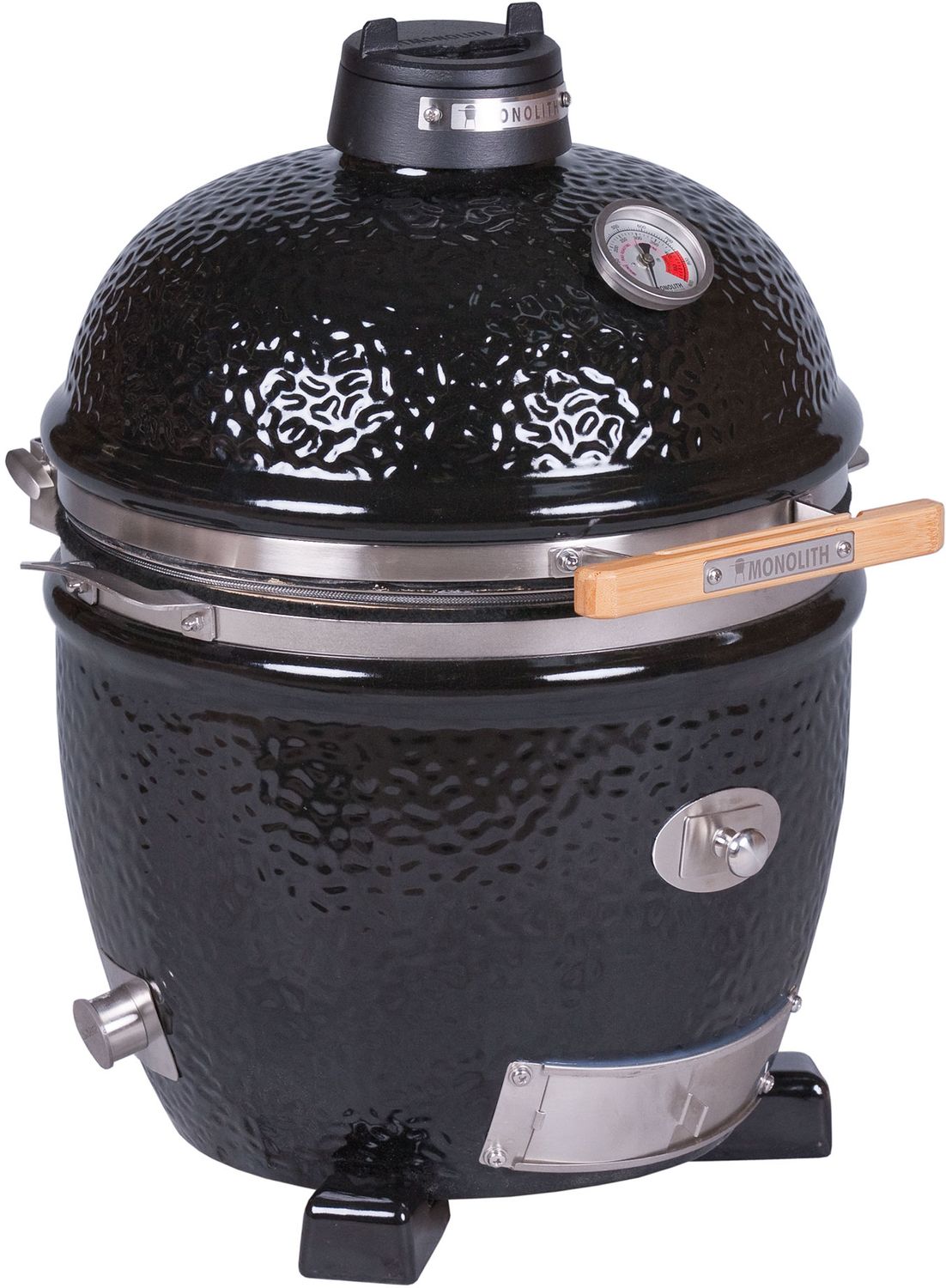 Nærbilde av grillrist i rustfritt stål på Keramisk grill Junior PRO 2.0 svart uten stativ 33 cm