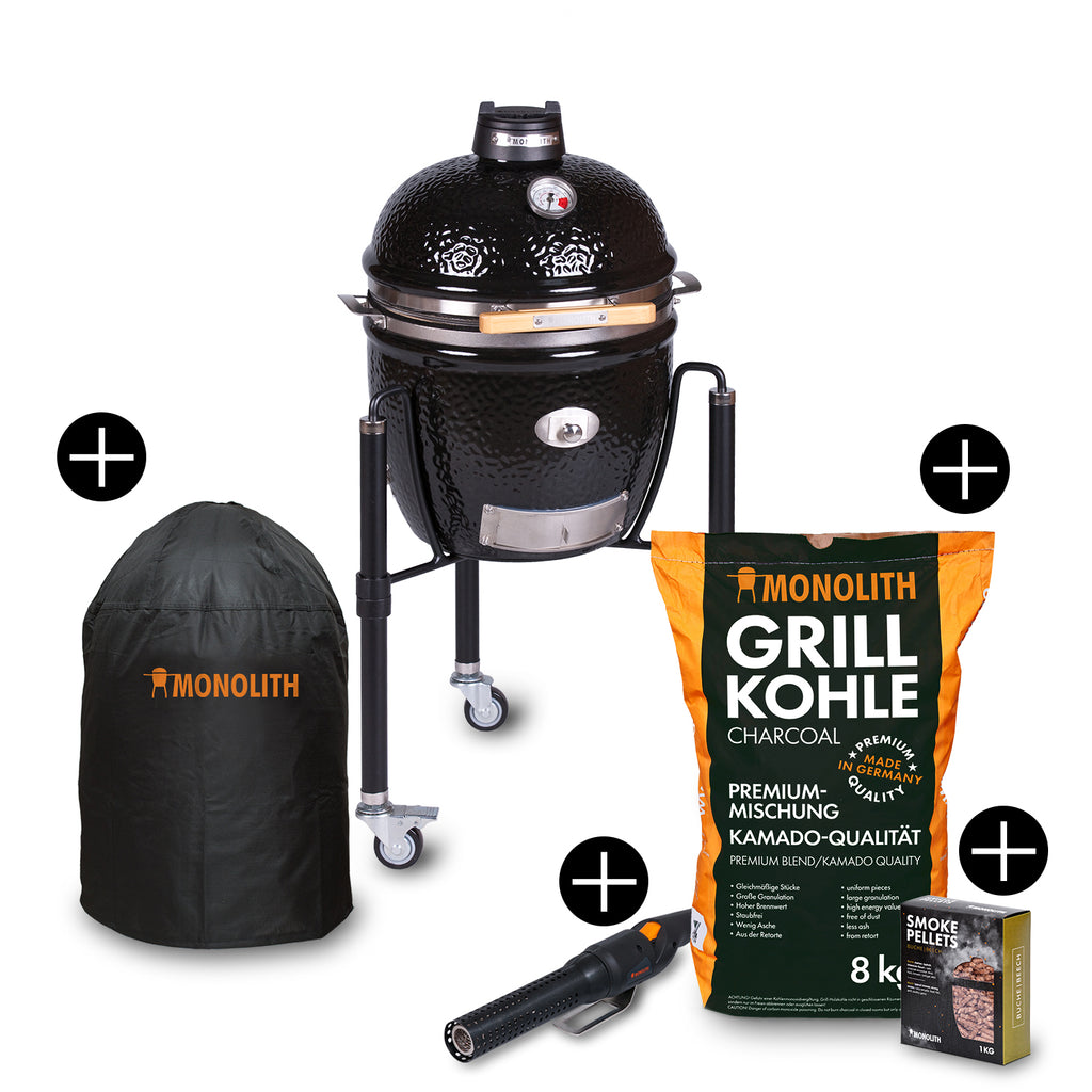 Keramisk grill Junior PRO 2.0 svart med startsett forfra