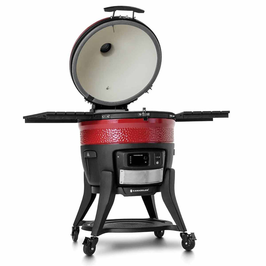 Keramisk grill Konnected Big Joe 61 cm rustfritt stål detalj av kontrollpanel