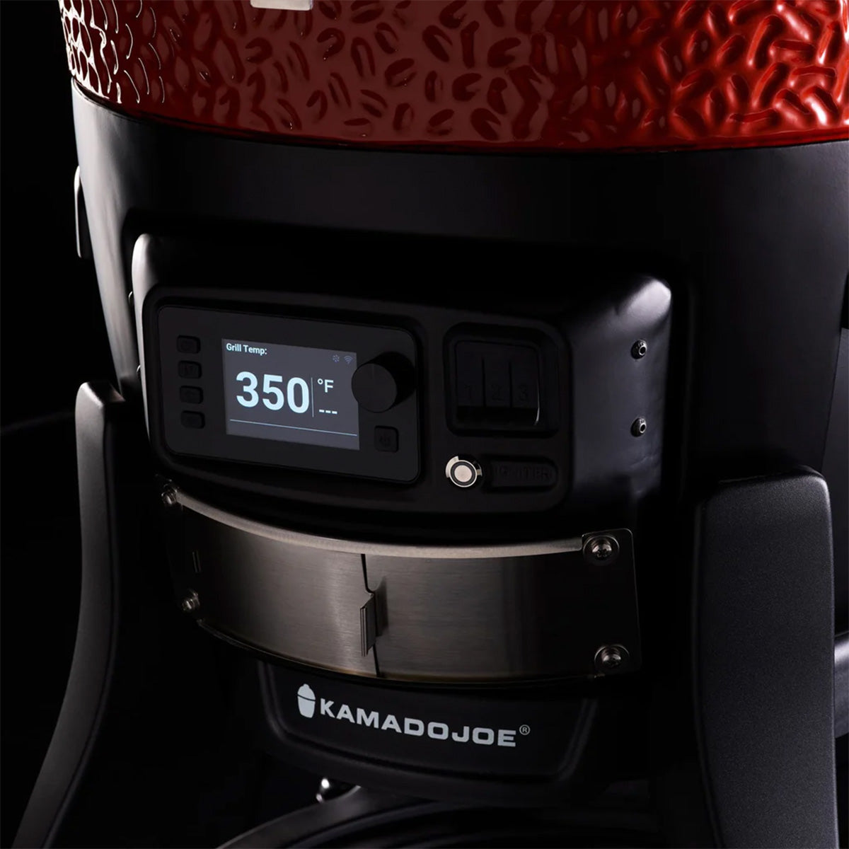 Keramisk grill Konnected Joe 46 cm med app-styring nærbilde av grillrist