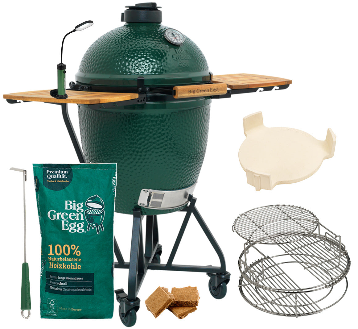 Keramisk grill Large PRO startsett 46 cm - Big Green Egg forfra