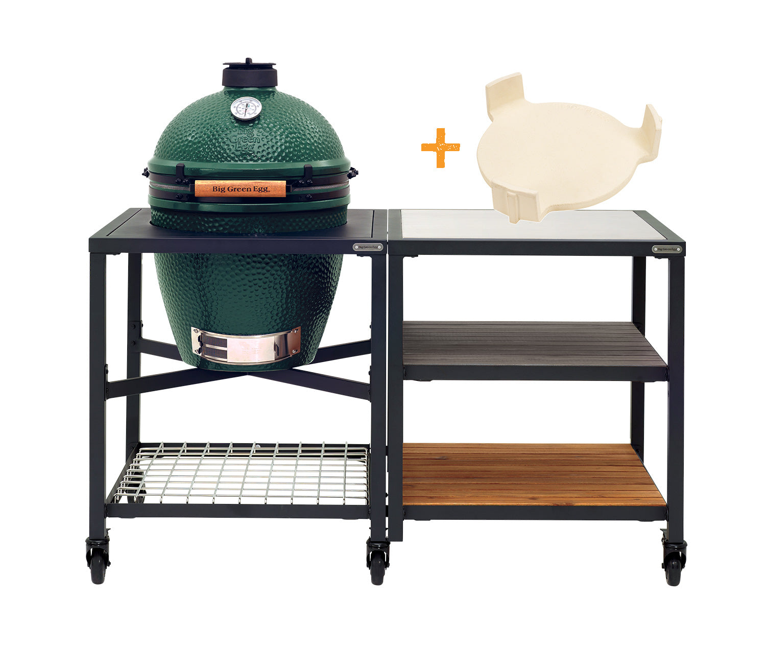 Keramisk grill Large utekjøkken 46 cm - Big Green Egg forfra