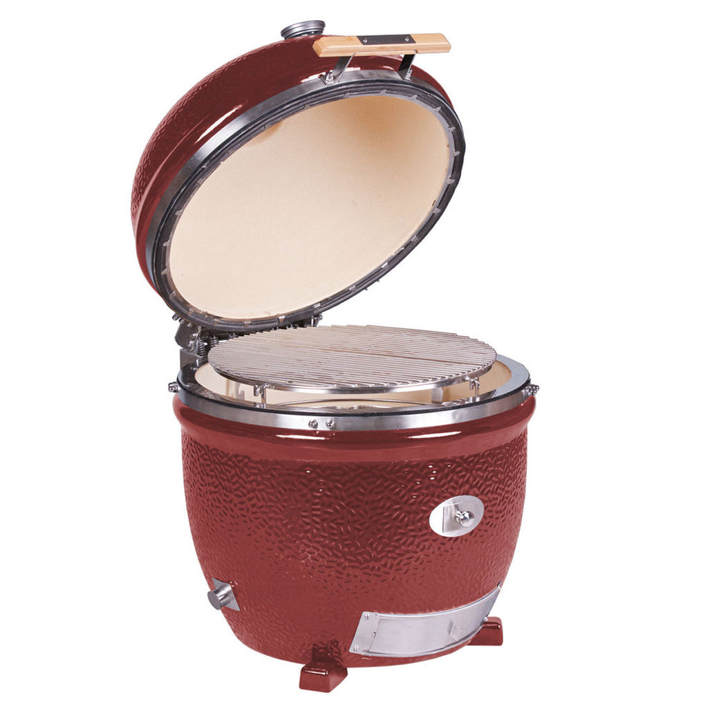 Montert keramisk grill LeChef Pro 2.0 rød 55 cm