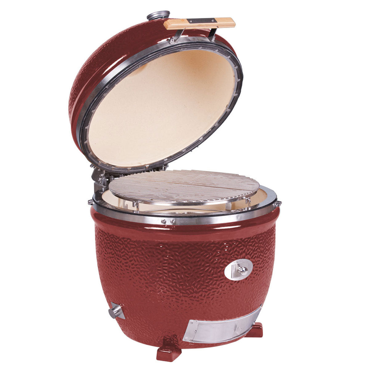 Montert keramisk grill LeChef Pro 2.0 rød 55 cm
