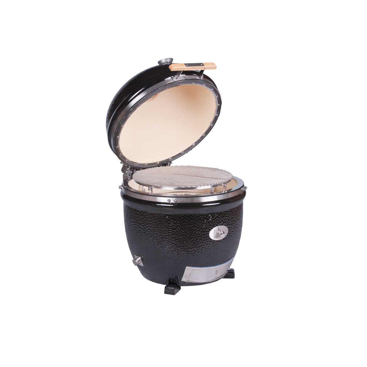 Montert Keramisk grill LeChef Pro 2.0 svart 55 cm med tilbehør