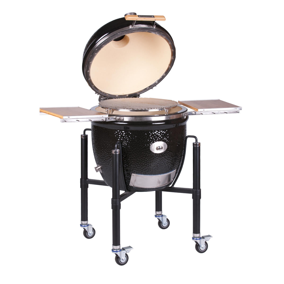 Keramisk grill LeChef Pro 2.0 svart med stativ 55 cm bakside