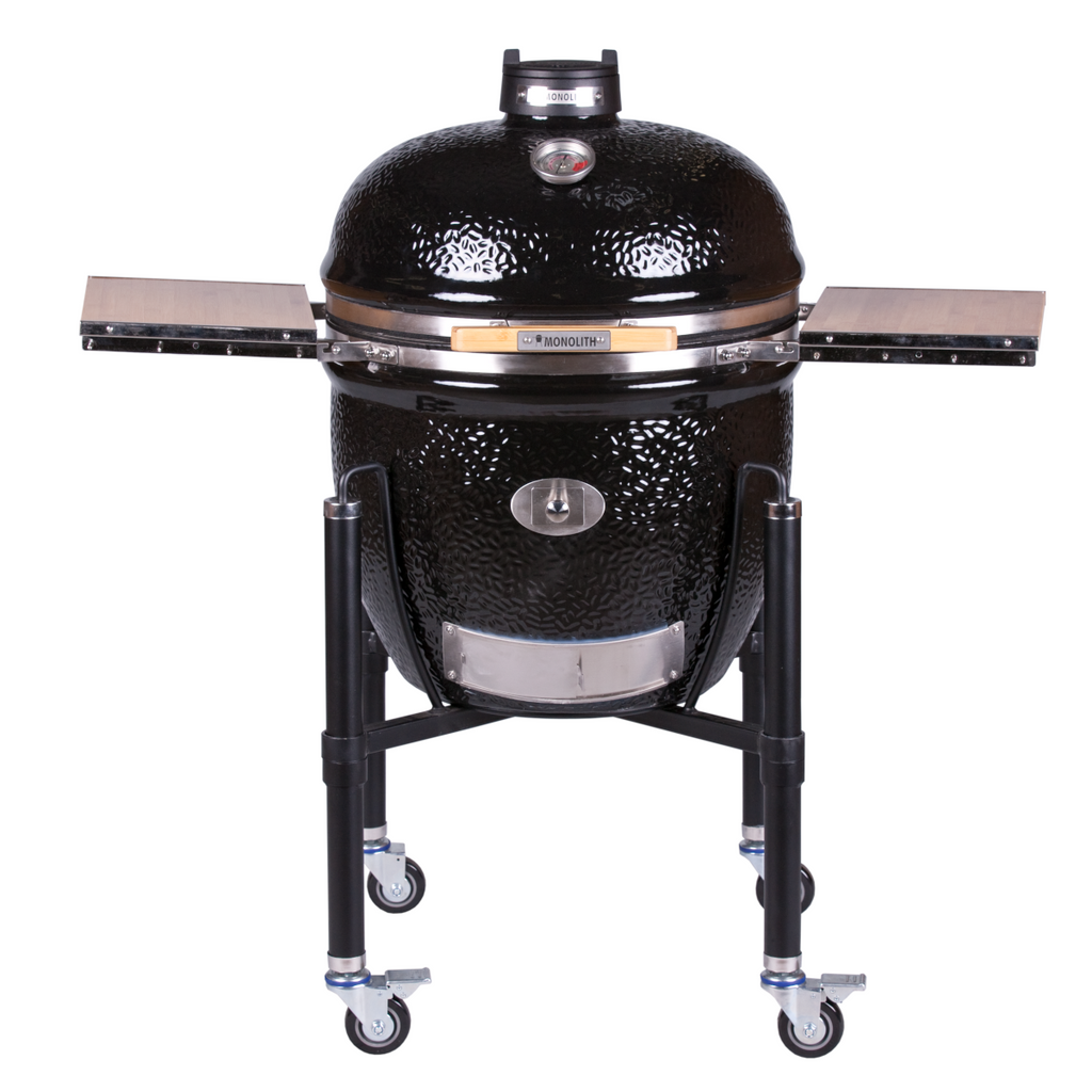 Keramisk grill LeChef Pro 2.0 svart med stativ forfra