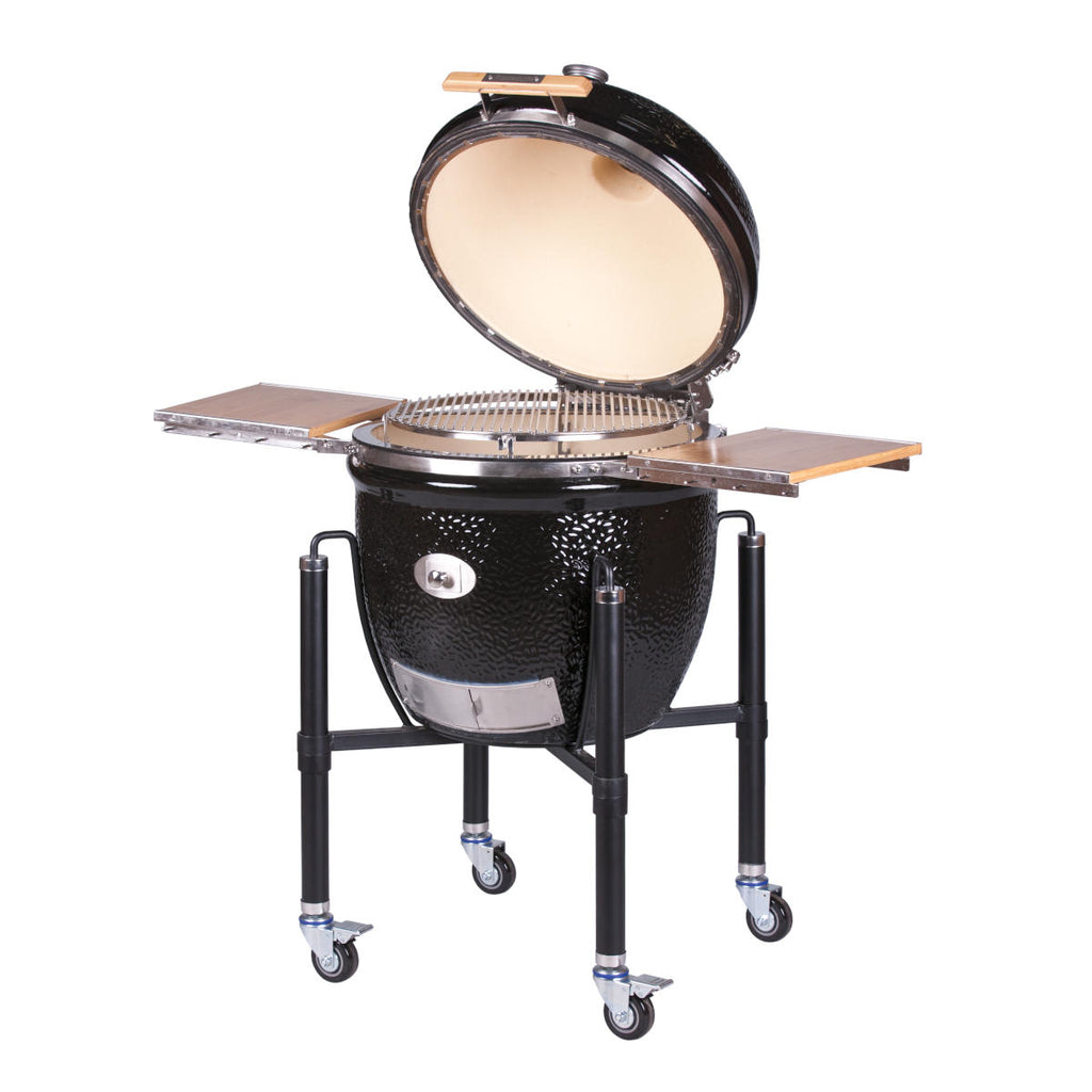 Detalj av Keramisk grill LeChef Pro 2.0 svart med stativ ventil
