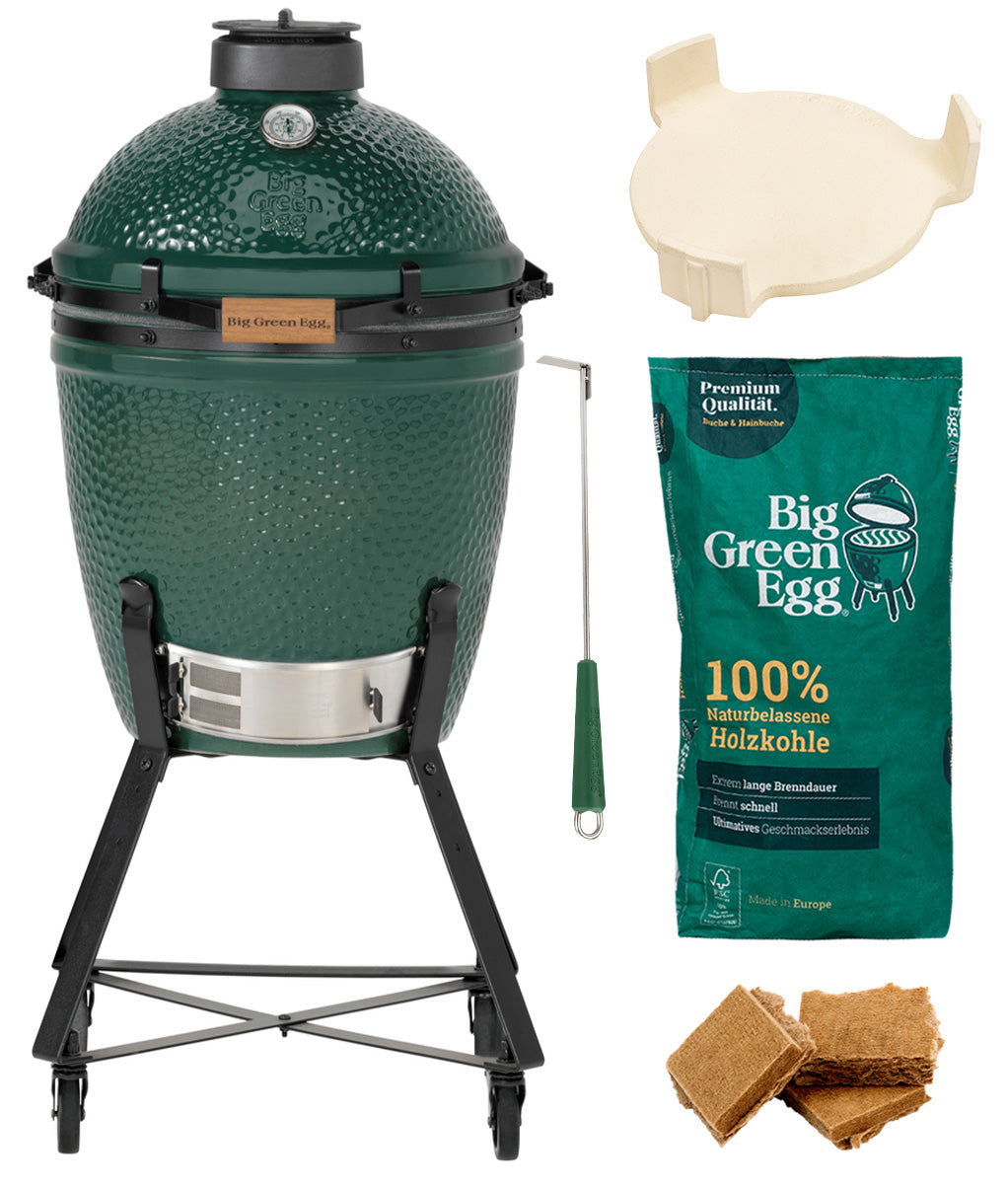 Keramisk grill Medium 40 cm jubileumspakke - Big Green Egg forfra