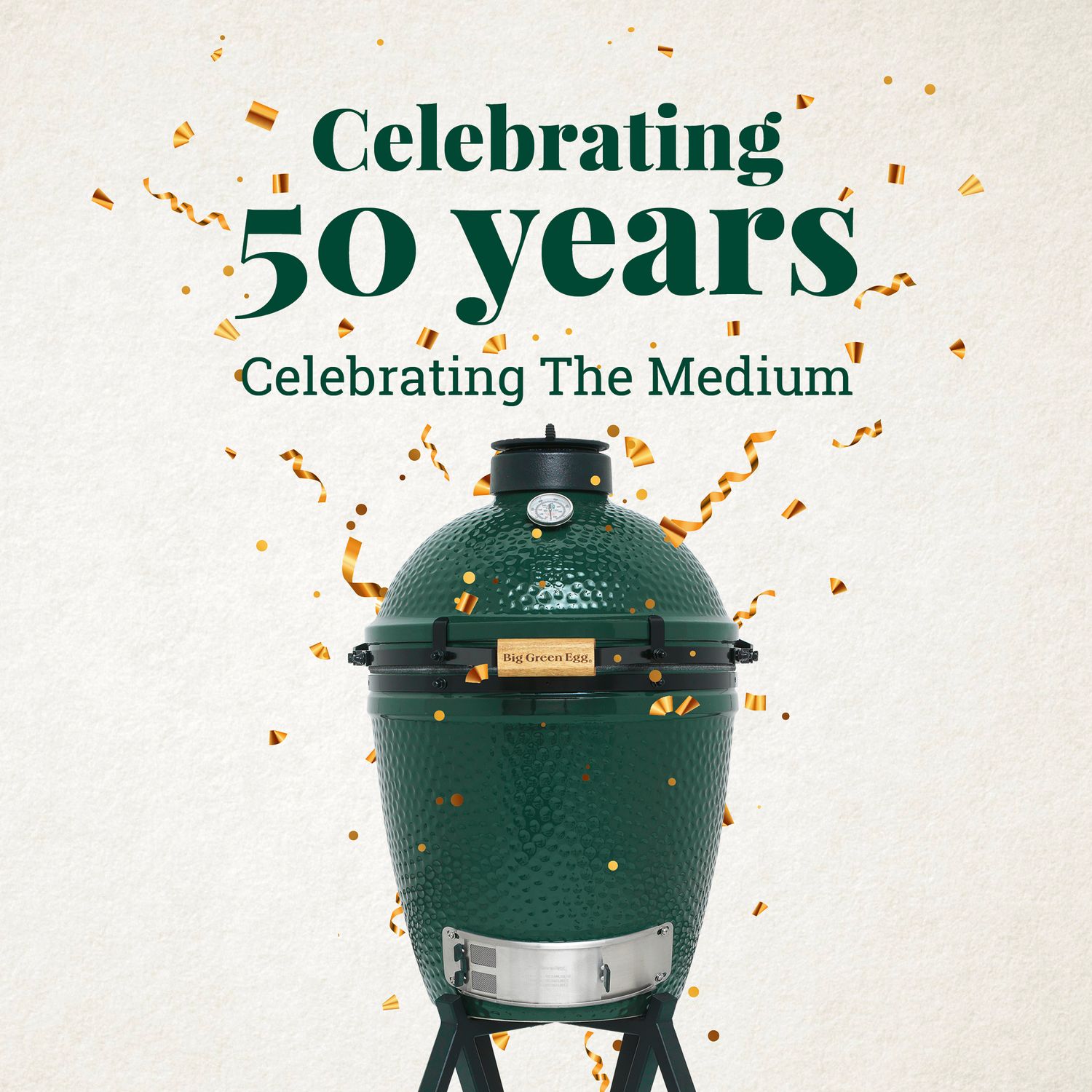 Keramisk grill Medium 40 cm jubileumspakke - Big Green Egg bakside