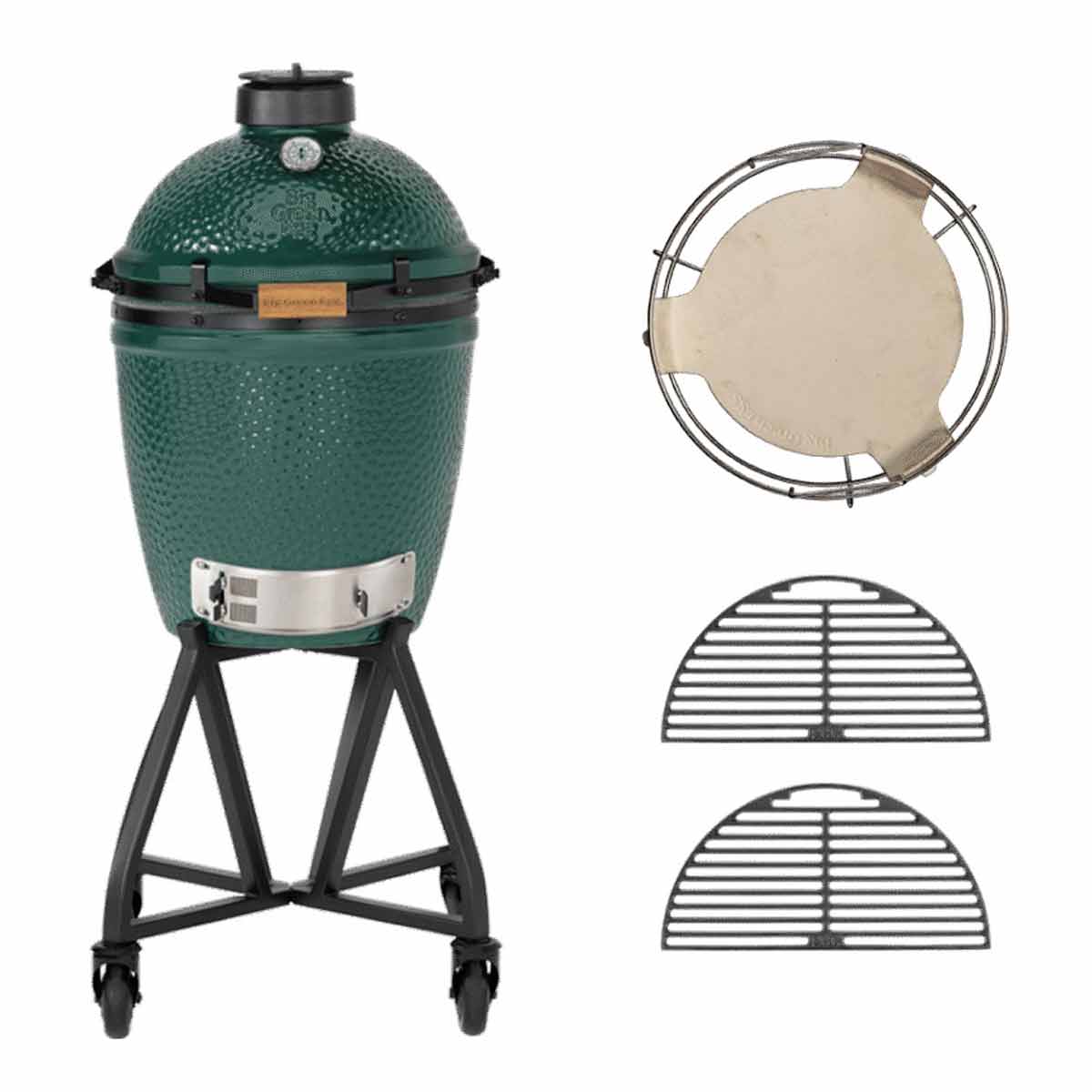 Keramisk grill Medium startsett 2026 40 cm - Big Green Egg forfra