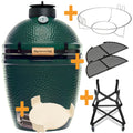 Keramisk grill Medium startsett med Nest og Conveggtor - Big Green Egg forfra