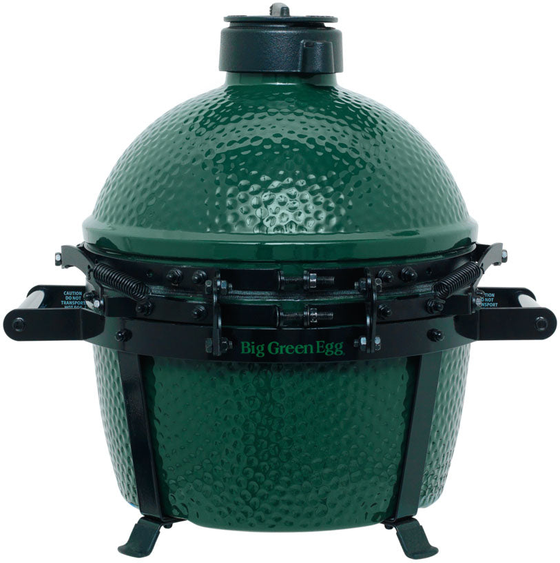 Visning av hengslet lokk på Keramisk grill MiniMax 33 cm med EGG Carrier