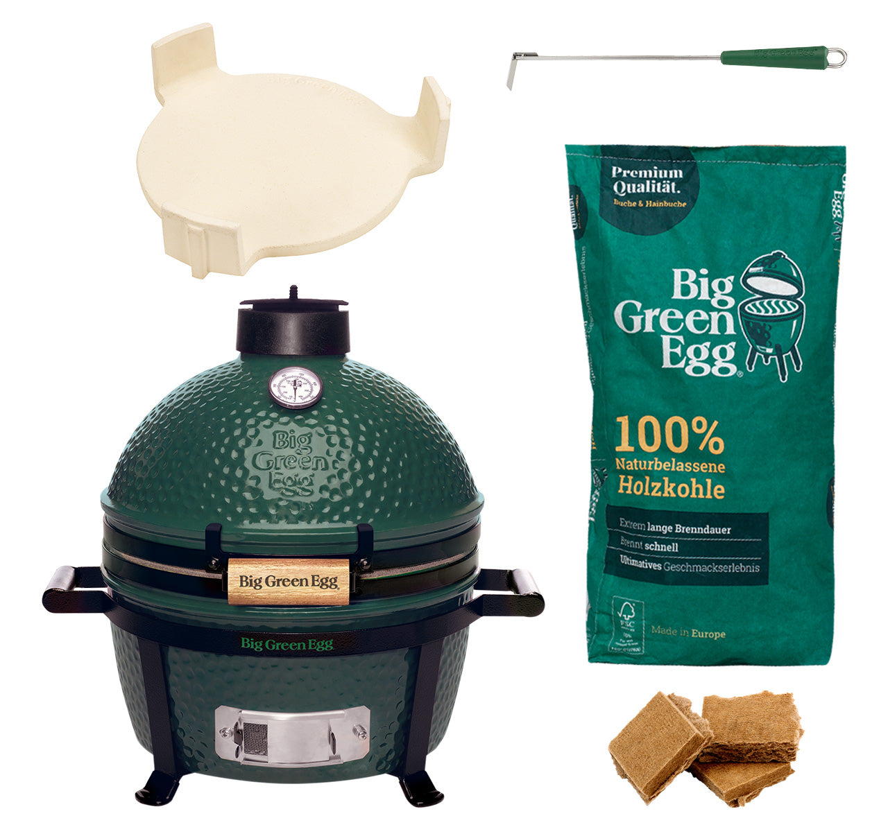 Keramisk grill MiniMax 33 cm startpakke - Big Green Egg forfra